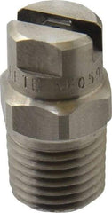 Bete Fog Nozzle - 1/4" Pipe, 90° Spray Angle, Grade 303 Stainless Steel, Standard Fan Nozzle - Male Connection, 0.79 Gal per min at 100 psi, 0.057" Orifice Diam - Eagle Tool & Supply