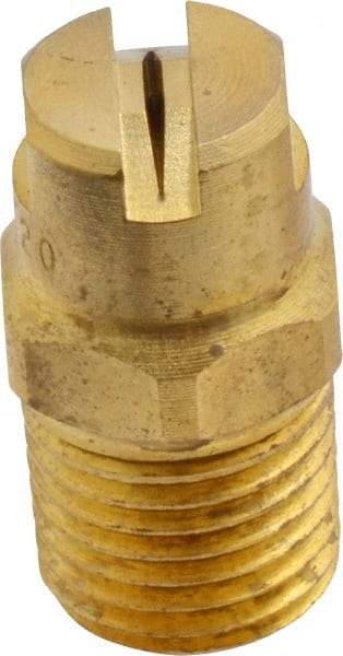 Bete Fog Nozzle - 1/4" Pipe, 120° Spray Angle, Brass, Standard Fan Nozzle - Male Connection, 0.79 Gal per min at 100 psi, 0.057" Orifice Diam - Eagle Tool & Supply