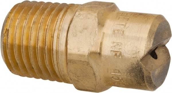 Bete Fog Nozzle - 1/4" Pipe, 30° Spray Angle, Brass, Standard Fan Nozzle - Male Connection, 2.37 Gal per min at 100 psi, 3/32" Orifice Diam - Eagle Tool & Supply