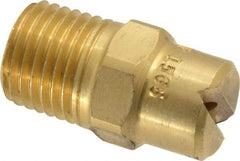 Bete Fog Nozzle - 1/4" Pipe, 65° Spray Angle, Brass, Standard Fan Nozzle - Male Connection, 2.37 Gal per min at 100 psi, 3/32" Orifice Diam - Eagle Tool & Supply