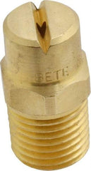 Bete Fog Nozzle - 1/4" Pipe, 90° Spray Angle, Brass, Standard Fan Nozzle - Male Connection, 2.37 Gal per min at 100 psi, 3/32" Orifice Diam - Eagle Tool & Supply