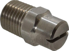 Bete Fog Nozzle - 1/4" Pipe, 120° Spray Angle, Grade 303 Stainless Steel, Standard Fan Nozzle - Male Connection, 2.37 Gal per min at 100 psi, 3/32" Orifice Diam - Eagle Tool & Supply