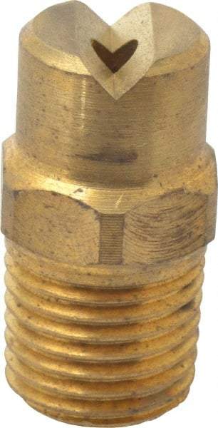 Bete Fog Nozzle - 1/4" Pipe, 30° Spray Angle, Grade 303 Brass, Standard Fan Nozzle - Male Connection, 4.74 Gal per min at 100 psi, 0.141" Orifice Diam - Eagle Tool & Supply