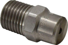 Bete Fog Nozzle - 1/4" Pipe, 30° Spray Angle, Grade 303 Stainless Steel, Standard Fan Nozzle - Male Connection, 4.74 Gal per min at 100 psi, 0.141" Orifice Diam - Eagle Tool & Supply