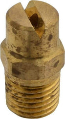 Bete Fog Nozzle - 1/4" Pipe, 90° Spray Angle, Brass, Standard Fan Nozzle - Male Connection, 4.74 Gal per min at 100 psi, 0.141" Orifice Diam - Eagle Tool & Supply