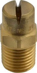 Bete Fog Nozzle - 1/4" Pipe, 120° Spray Angle, Brass, Standard Fan Nozzle - Male Connection, 4.74 Gal per min at 100 psi, 0.141" Orifice Diam - Eagle Tool & Supply