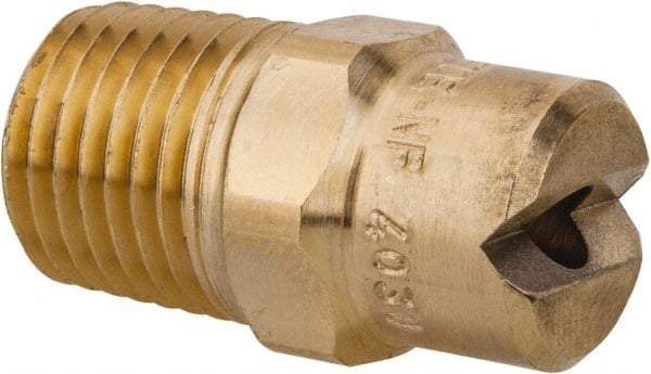 Bete Fog Nozzle - 1/4" Pipe, 30° Spray Angle, Brass, Standard Fan Nozzle - Male Connection, 6.32 Gal per min at 100 psi, 5/32" Orifice Diam - Eagle Tool & Supply