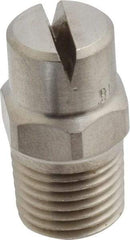 Bete Fog Nozzle - 1/4" Pipe, 120° Spray Angle, Grade 303 Stainless Steel, Standard Fan Nozzle - Male Connection, 6.32 Gal per min at 100 psi, 5/32" Orifice Diam - Eagle Tool & Supply