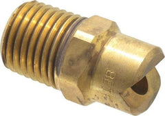 Bete Fog Nozzle - 1/4" Pipe, 30° Spray Angle, Brass, Standard Fan Nozzle - Male Connection, 11.1 Gal per min at 100 psi, 0.203" Orifice Diam - Eagle Tool & Supply