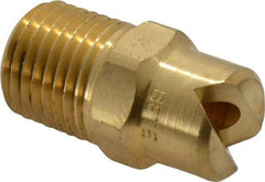 Bete Fog Nozzle - 1/4" Pipe, 65° Spray Angle, Brass, Standard Fan Nozzle - Male Connection, 11.1 Gal per min at 100 psi, 0.203" Orifice Diam - Eagle Tool & Supply