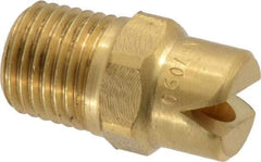 Bete Fog Nozzle - 1/4" Pipe, 90° Spray Angle, Brass, Standard Fan Nozzle - Male Connection, 11.1 Gal per min at 100 psi, 0.203" Orifice Diam - Eagle Tool & Supply