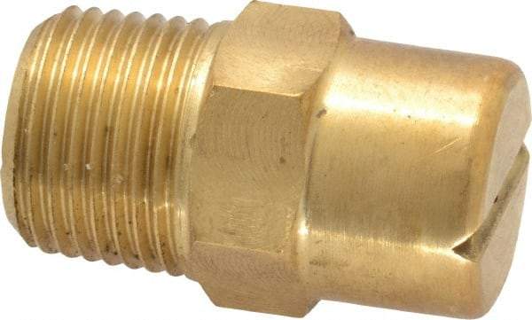 Bete Fog Nozzle - 3/8" Pipe, 65° Spray Angle, Brass, Standard Fan Nozzle - Male Connection, 1.58 Gal per min at 100 psi, 0.08" Orifice Diam - Eagle Tool & Supply