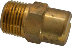 Bete Fog Nozzle - 3/8" Pipe, 65° Spray Angle, Brass, Standard Fan Nozzle - Male Connection, 6.32 Gal per min at 100 psi, 5/32" Orifice Diam - Eagle Tool & Supply