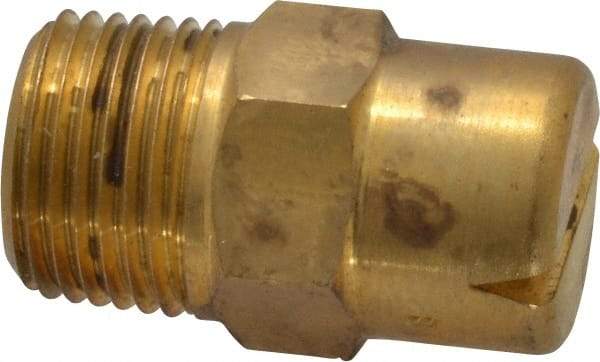 Bete Fog Nozzle - 3/8" Pipe, 120° Spray Angle, Brass, Standard Fan Nozzle - Male Connection, 6.32 Gal per min at 100 psi, 5/32" Orifice Diam - Eagle Tool & Supply