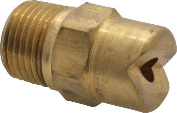 Bete Fog Nozzle - 3/8" Pipe, 30° Spray Angle, Brass, Standard Fan Nozzle - Male Connection, 11.1 Gal per min at 100 psi, 0.203" Orifice Diam - Eagle Tool & Supply