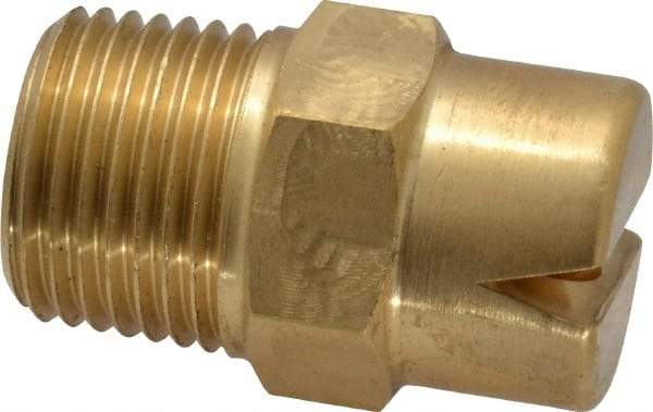 Bete Fog Nozzle - 1/2" Pipe, 120° Spray Angle, Brass, Standard Fan Nozzle - Male Connection, 15.8 Gal per min at 100 psi, 1/4" Orifice Diam - Eagle Tool & Supply