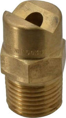 Bete Fog Nozzle - 1/2" Pipe, 30° Spray Angle, Brass, Standard Fan Nozzle - Male Connection, 23.7 Gal per min at 100 psi, 19/64" Orifice Diam - Eagle Tool & Supply