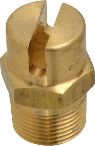 Bete Fog Nozzle - 3/4" Pipe, 120° Spray Angle, Brass, Standard Fan Nozzle - Male Connection, 63.2 Gal per min at 100 psi, 1/2" Orifice Diam - Eagle Tool & Supply