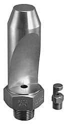 Bete Fog Nozzle - 3/8" Pipe, 50° Spray Angle, Grade 303 Stainless Steel, High Impact - Narrow Fan Nozzle - Male Connection, 9.49 Gal per min at 100 psi, 3/16" Orifice Diam - Eagle Tool & Supply