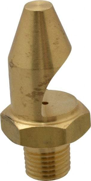 Bete Fog Nozzle - 1/4" Pipe, 50° Spray Angle, Brass, High Impact - Narrow Fan Nozzle - Male Connection, 1.58 Gal per min at 100 psi, 0.078" Orifice Diam - Eagle Tool & Supply