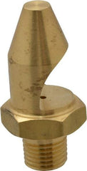 Bete Fog Nozzle - 1/4" Pipe, 50° Spray Angle, Brass, High Impact - Narrow Fan Nozzle - Male Connection, 1.58 Gal per min at 100 psi, 0.078" Orifice Diam - Eagle Tool & Supply