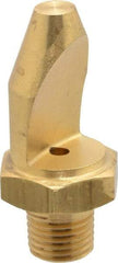 Bete Fog Nozzle - 1/4" Pipe, 50° Spray Angle, Brass, High Impact - Narrow Fan Nozzle - Male Connection, 6.33 Gal per min at 100 psi, 0.141" Orifice Diam - Eagle Tool & Supply