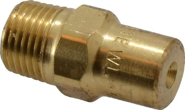 Bete Fog Nozzle - 1/8" Pipe, 60° Spray Angle, Brass, Full Cone Nozzle - Male Connection, 0.38 Gal per min at 100 psi, 0.043" Orifice Diam - Eagle Tool & Supply