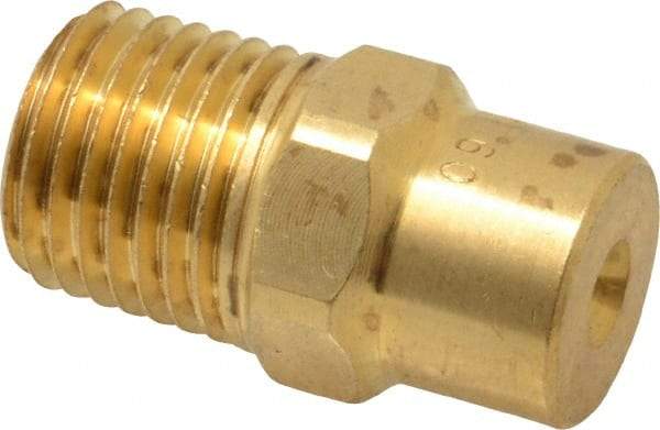 Bete Fog Nozzle - 1/4" Pipe, 60° Spray Angle, Brass, Full Cone Nozzle - Male Connection, 1.54 Gal per min at 100 psi, 0.082" Orifice Diam - Eagle Tool & Supply