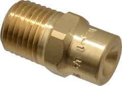 Bete Fog Nozzle - 1/4" Pipe, 90° Spray Angle, Brass, Full Cone Nozzle - Male Connection, 2.31 Gal per min at 100 psi, 0.109" Orifice Diam - Eagle Tool & Supply