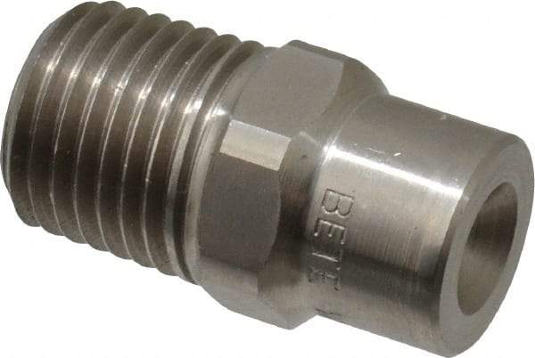 Bete Fog Nozzle - 1/4" Pipe, 90° Spray Angle, Grade 303 Stainless Steel, Full Cone Nozzle - Male Connection, 2.31 Gal per min at 100 psi, 0.109" Orifice Diam - Eagle Tool & Supply