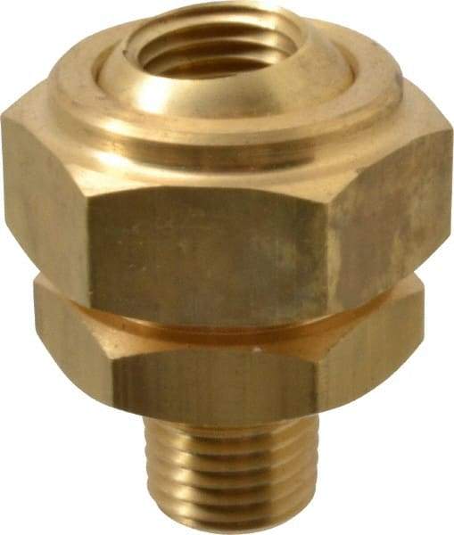 Bete Fog Nozzle - 1/4" Pipe, 40 to 70° Spray Angle, Brass, Adjustable Swivel Joint Nozzle - For Use With Bete - Nozzles Where Alignment of The Spray Direction is Required - Eagle Tool & Supply