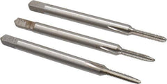 Interstate - #2-56 UNC, 3 Flute, Bottoming, Plug & Taper, Bright Finish, High Speed Steel Tap Set - 1-3/4" OAL, 7/16" Thread Length - Eagle Tool & Supply