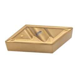 Kennametal - NPGR51, KT315 Grade Cermet Profiling Insert - TiN/TiCN/TiN Finish, 55° Incl Angle, Parallelogram, 0.4567" Side Length, 1/8" Thick, 1/64" Corner Radius - Eagle Tool & Supply