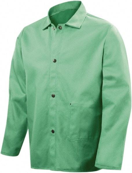 Steiner - Size XL Flame Resistant/Retardant Jacket - Green, Cotton, Snaps Closure, 52 to 54" Chest - Eagle Tool & Supply