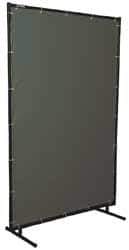 Steiner - 8 Ft. Wide x 6 Ft. High x 3/4 Inch Thick, Cotton Duck Portable Welding Screen Kit - Olive - Eagle Tool & Supply