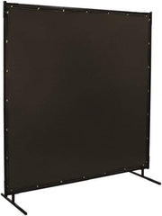 Steiner - 8 Ft. Wide x 6 Ft. High x 3/4 Inch Thick, 14 mil Thick Transparent Vinyl Portable Welding Screen Kit - Gray - Eagle Tool & Supply