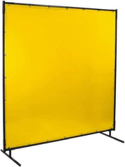Steiner - 8 Ft. Wide x 6 Ft. High x 3/4 Inch Thick, 14 mil Thick Transparent Vinyl Portable Welding Screen Kit - Yellow - Eagle Tool & Supply