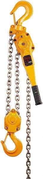 Harrington Hoist - 12,000 Lb Lifting Capacity, 10' Lift Height, Lever Hoist - Made from Chain, 72 Lb Avg Pull to Lift Rated Load, 2 Chains - Eagle Tool & Supply