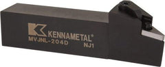 Kennametal - MVJN, Left Hand Cut, 3° Lead Angle, 1-1/4" Shank Height x 1-1/4" Shank Width, Negative Rake Indexable Turning Toolholder - 6" OAL, VN..43. Insert Compatibility, Series Kenloc - Eagle Tool & Supply