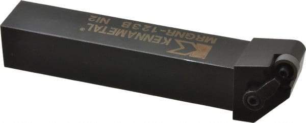 Kennametal - MRGN, Right Hand Cut, 15° Lead Angle, 3/4" Shank Height x 3/4" Shank Width, Negative Rake Indexable Turning Toolholder - 4-1/2" OAL, RN..32 Insert Compatibility, Series Kenloc - Eagle Tool & Supply