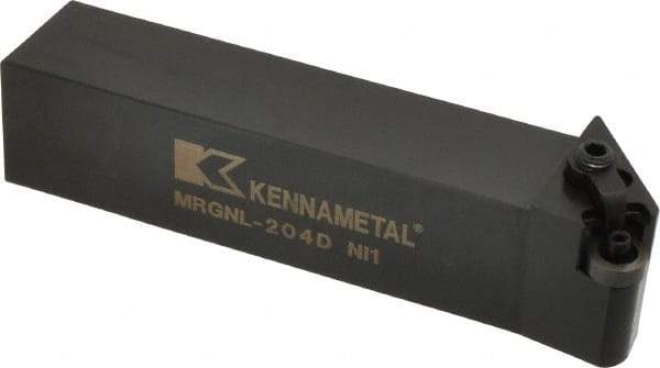 Kennametal - MRGN, Left Hand Cut, 15° Lead Angle, 1-1/4" Shank Height x 1-1/4" Shank Width, Negative Rake Indexable Turning Toolholder - 6" OAL, RN..43 Insert Compatibility, Series Kenloc - Eagle Tool & Supply