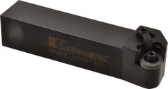 Kennametal - MRGN, Left Hand Cut, 15° Lead Angle, 1-1/4" Shank Height x 1-1/4" Shank Width, Negative Rake Indexable Turning Toolholder - 6" OAL, RN..64 Insert Compatibility, Series Kenloc - Eagle Tool & Supply