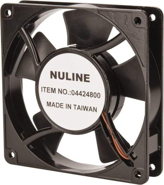 Value Collection - 115 Volts, AC, 81 CFM, Square Tube Axial Fan - 0.15 Amp Rating, 2,600 to 3,600 RPM, 4.7" High x 4.7" Wide x 1" Deep - Eagle Tool & Supply