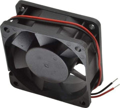 Value Collection - 24 Volts, DC, 20 CFM, Square Tube Axial Fan - 0.12 Amp Rating, 3,500 to 3,800 RPM, 2.36" High x 2.36" Wide x 1" Deep - Eagle Tool & Supply