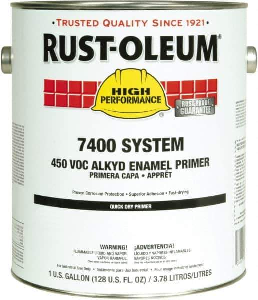 Rust-Oleum - 5 Gal Red Alkyd Primer - 290 to 585 Sq Ft Coverage, 450 gL Content, Direct to Metal, Interior/Exterior - Eagle Tool & Supply