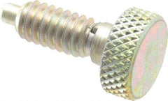 Gibraltar - 1/4-20, 1/2" Thread Length, 0.123" Max Plunger Diam, 1 Lb Init to 4 Lb Final End Force, Knob Handle Plunger - Knurled Knob, 0.79" Body Length, 1/2" Length Under Head/Shoulder, 1/8" Plunger Projection - Eagle Tool & Supply