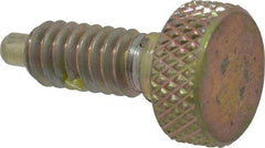 Gibraltar - 1/4-20, 1/2" Thread Length, 0.123" Max Plunger Diam, 1 Lb Init to 4 Lb Final End Force, Knob Handle Plunger - Knurled Knob, 0.79" Body Length, 1/2" Length Under Head/Shoulder, 1/8" Plunger Projection - Eagle Tool & Supply