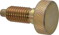 Gibraltar - 1/2-13, 7/8" Thread Length, 1/4" Max Plunger Diam, 1 Lb Init to 10 Lb Final End Force, Knob Handle Plunger - Knurled Knob, 1.13" Body Length, 7/8" Length Under Head/Shoulder, 1/4" Plunger Projection - Eagle Tool & Supply
