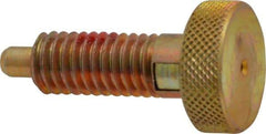 Gibraltar - 3/8-16, 3/4" Thread Length, 0.185 to 0.186" Max Plunger Diam, 0.5 Lb Init to 3 Lb Final End Force, Locking Knob Handle Plunger - Knurled Knob, 0.97" Length Under Head/Shoulder, 0.22" Plunger Projection - Eagle Tool & Supply