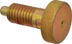 Gibraltar - 1/2-13, 0.65" Thread Length, 1/4 to 1/4" Max Plunger Diam, 0.5 Lb Init to 4 Lb Final End Force, Locking Knob Handle Plunger - Knurled Knob, 0.9" Length Under Head/Shoulder, 1/4" Plunger Projection - Eagle Tool & Supply